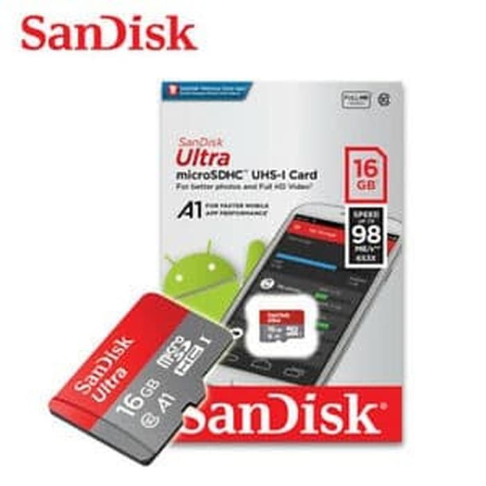 MICROSD SANDISK A1 - 16GB 98MB/S CL10) / MICROSD ULTRA 16GB