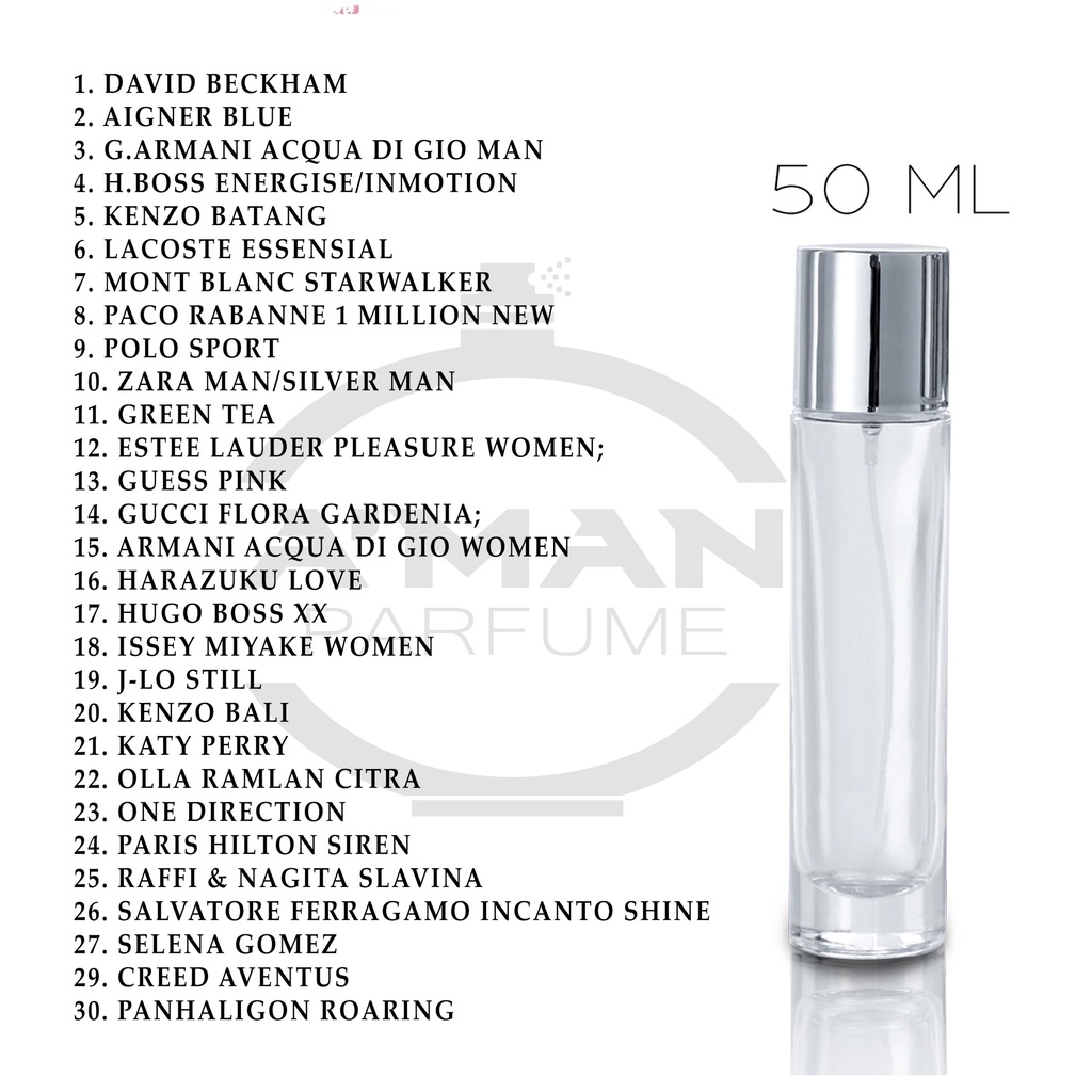 PARFUM REFILL INSPIRED A'MAN 50ML 30ML 20ML COSTUM AROMA