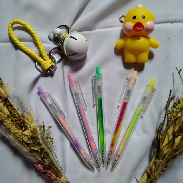

[ SISA GUDANG ] Rainbow Gel Pen / Ballpoint Rainbow