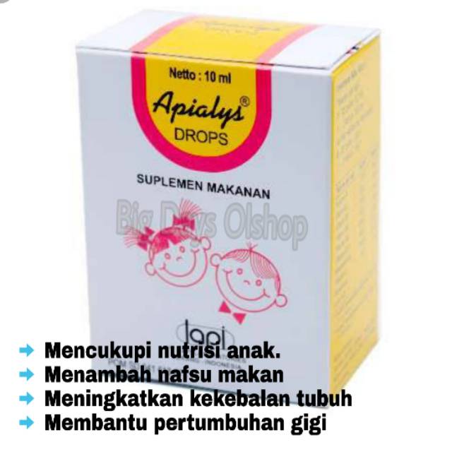 Apialys Drop Vitamin Nafsu Makan Anak 10ml Ready Langsung Kirim Shopee Indonesia