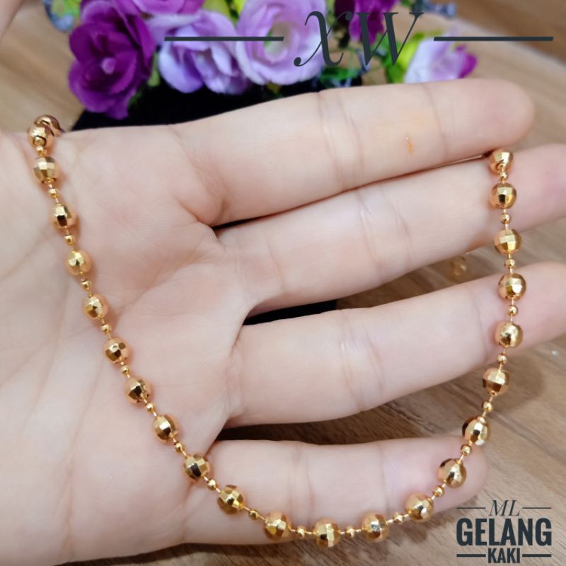 Gelang Kaki biji lada gold XW22122005