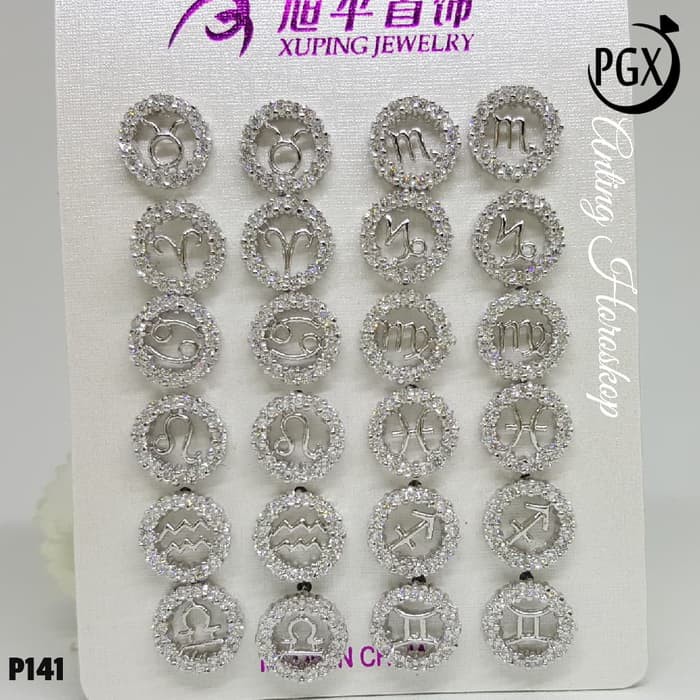 P141 Anting Giwang Berlian Silver Perhiasan Imitasi Xuping Lapis Emas