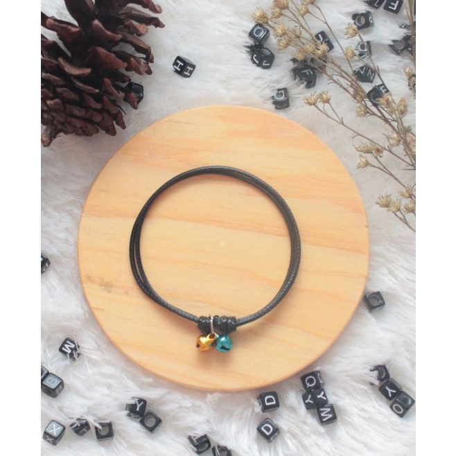 (COD)GELANG TALI  COUPLE KOREA LONCENG  gelang persahabatan / gelang pertemanan / gelang bestie / ge