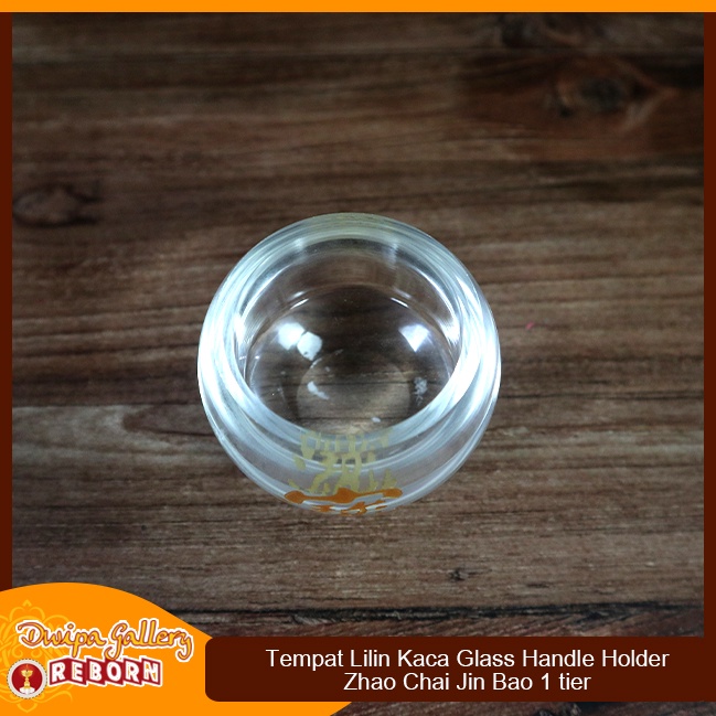 Tempat Lilin Candle Holder Glass Kaca Zhao Chai Jin Bao 1 tier