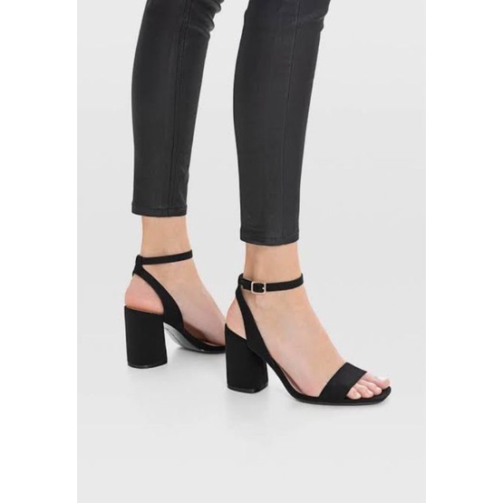 stradivarius high heels hitam, stradivarius black shoes, sandal stradivarius, sepatu stradivarius, s