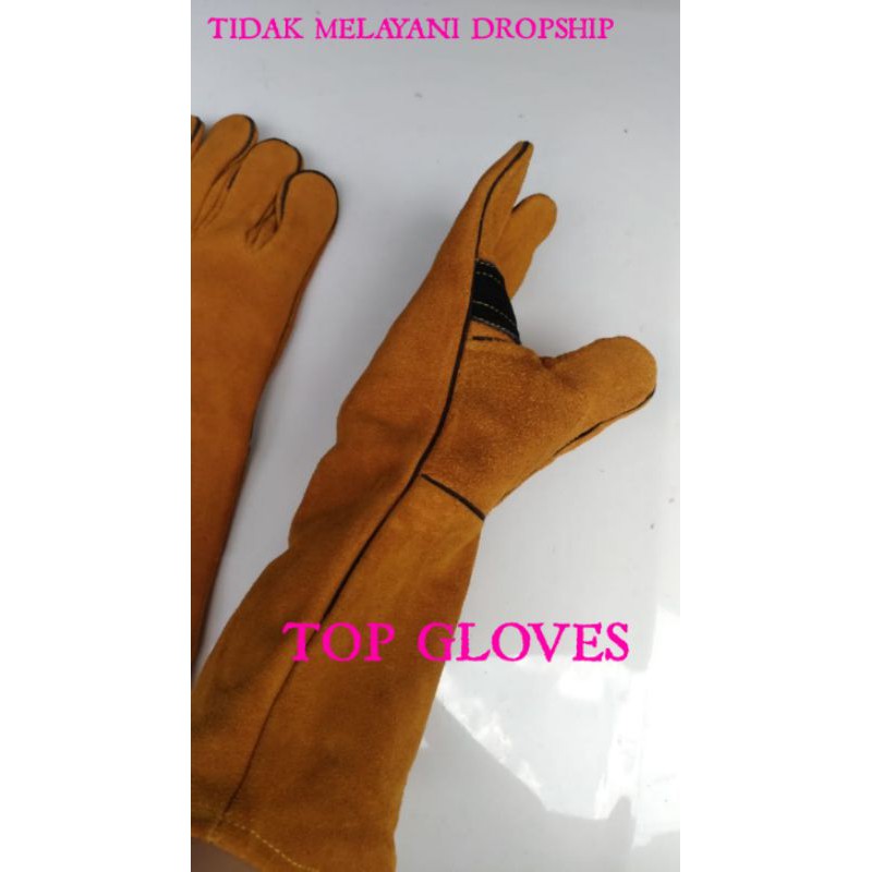 Sarung Tangan Las 14 Inch Kualitas Import - Welding Glove - Glove Welder - Tahan Panas