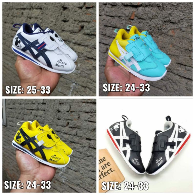 sepatu anak puma biru kuning size 30