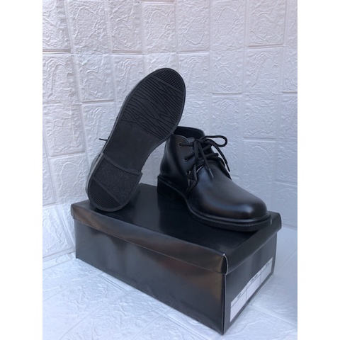 Sepatu phd Paskibra Sepatu PDH Sepatu pdh tali tiga Sepatu Pantofel Pria Paskibra Dinas TNI Security Satpam Kantoran Bahan Kulit sweedian import Hitam Doff Premium