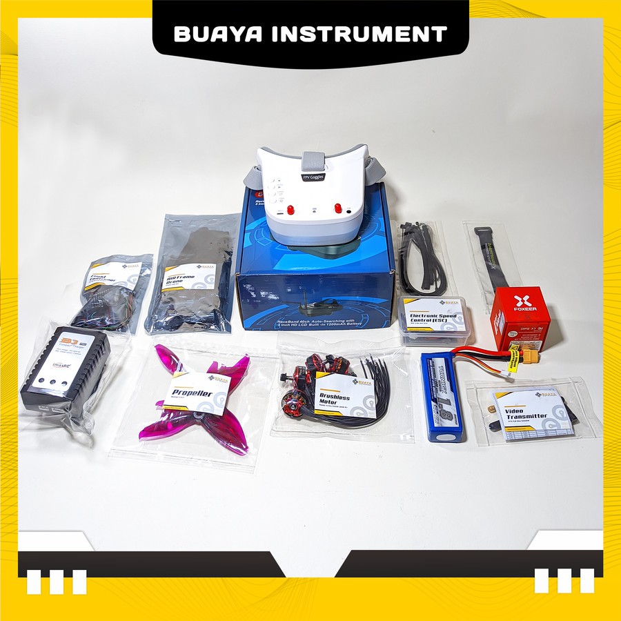 Drone Racing DIY Paket (Bellatrix Medium)+Goggles FPV Balap Siap Rakit