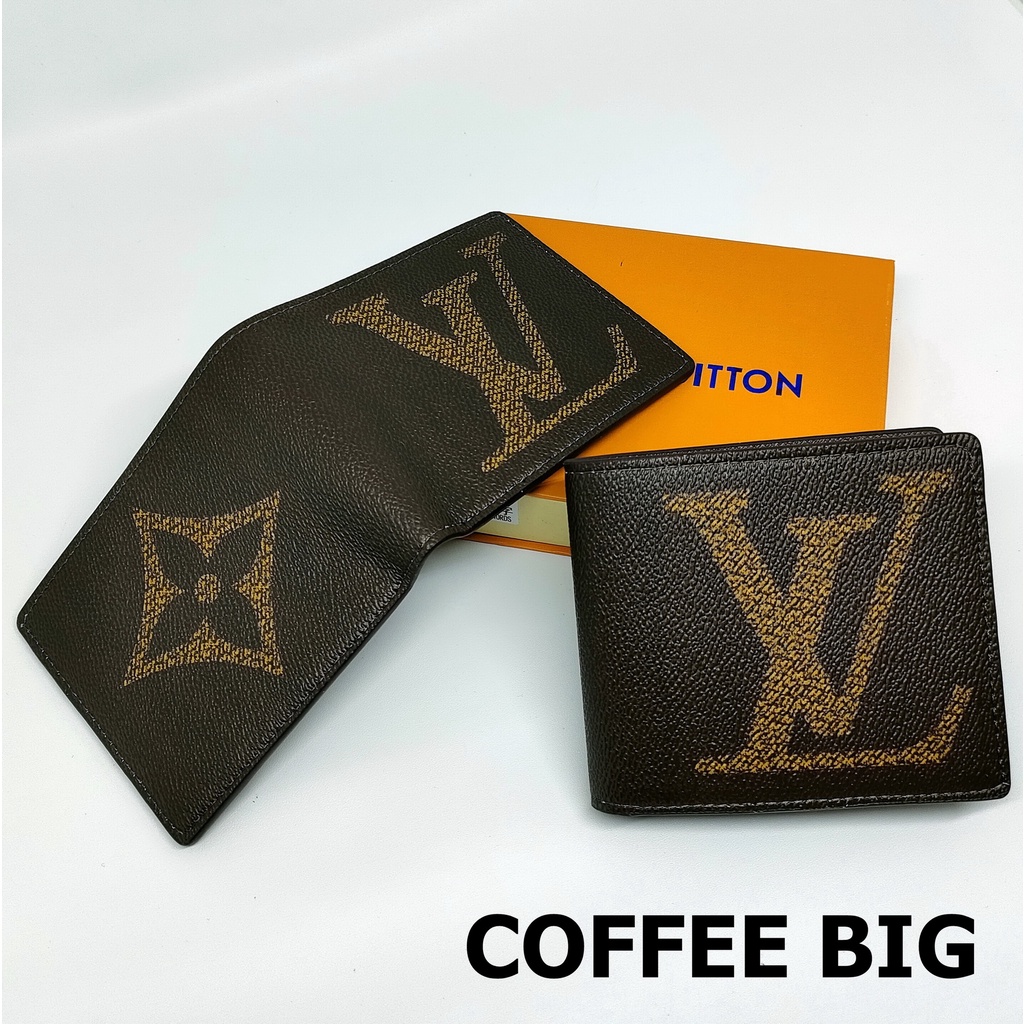 DOMPET PRIA LV IMPORT MODEL TIDUR KULIT SINTETIS-COFFEE BIG