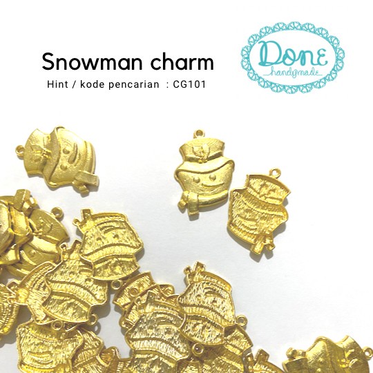 Charm Snowman christmas charm bandul natal aksesoris natal craft CG101