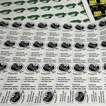 

PROMO Cetak Stiker Transparan Label Produk Minuman Skincare Makanan Print Tempelan Custom Bandung