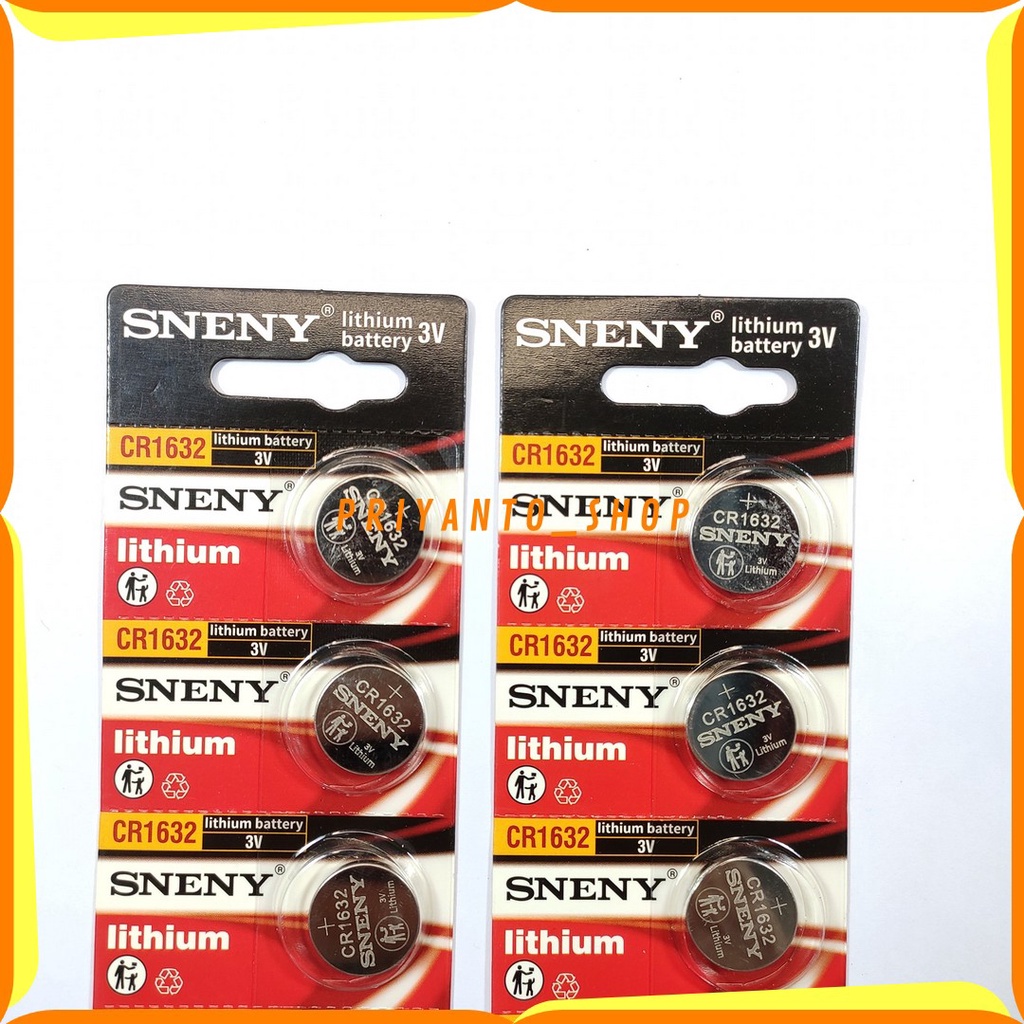 BATREI BATERAI ASLI LITHIUM SNENY CR-1632 CR 1632 3V ORIGINAL TERMURAH