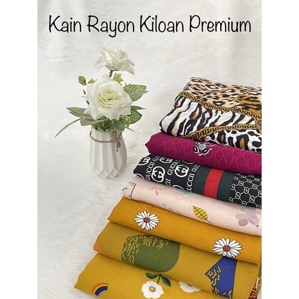 KAIN RAYON KILOAN MURAH (0.5 KG) PILIH MOTIF