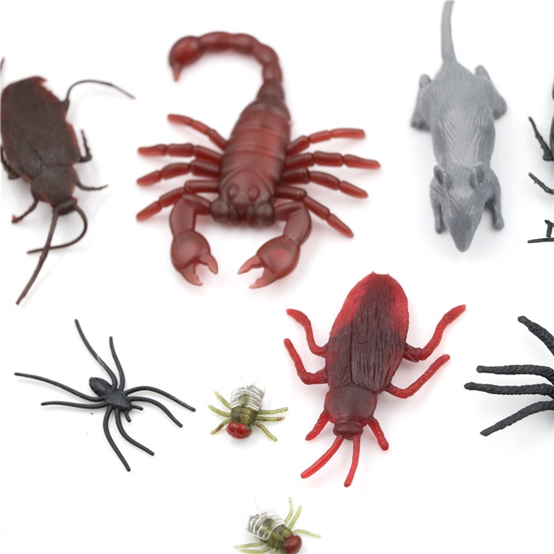 【Theredsunrisesiwy.id】44pcs Mixed Insect Reptile Scorpion Mouse Model Kids Bag gift Novelty Animal Toy