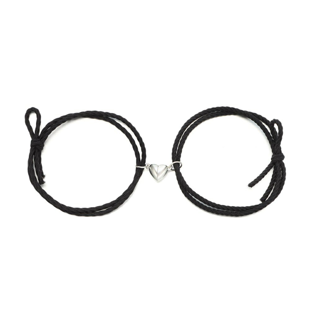 2 Pcs Gelang Couple Magnet Bentuk Hati / Gelang Pasangan Gelang Persahabatan / Gelang Couple Magneti