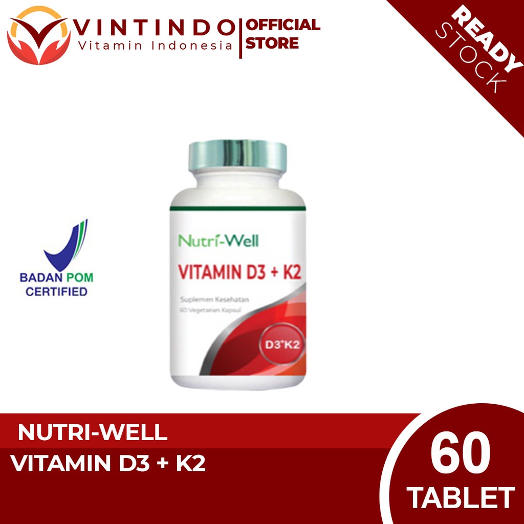 Jual NUTRIWELL VITAMIN D3 + K2 60 TABLET Indonesia