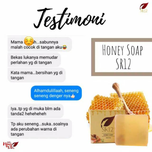 Honey Soap - Sabun sr12 - Pembersih Wajah - Sabun Madu - sabun batangan - sr12 skincare