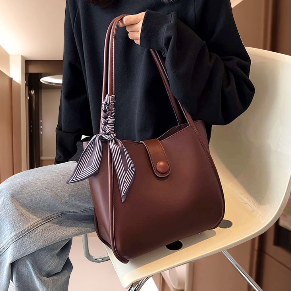 COD Tas Shoulder Bag Wanita Gempita (+twilly) tas Lagi viral wanita