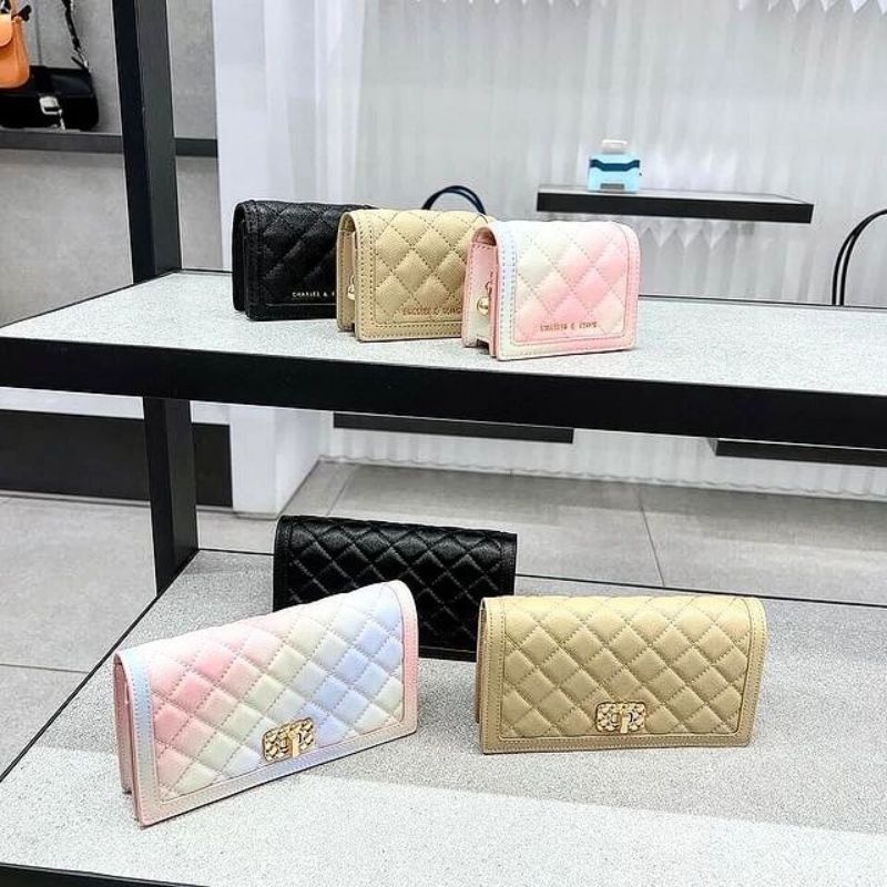 10.10 SALE | CK Micaela Quilted Card Holder / Quilted Phone Pouch