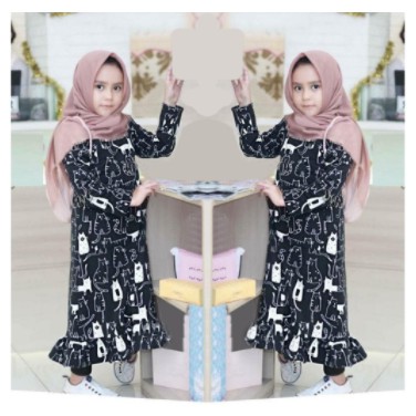 Setelan Anak Perempuan / Baju Anak Perempuan / Setelan Kaos Anak Cewek Tanggung OOTD Kekinian Set