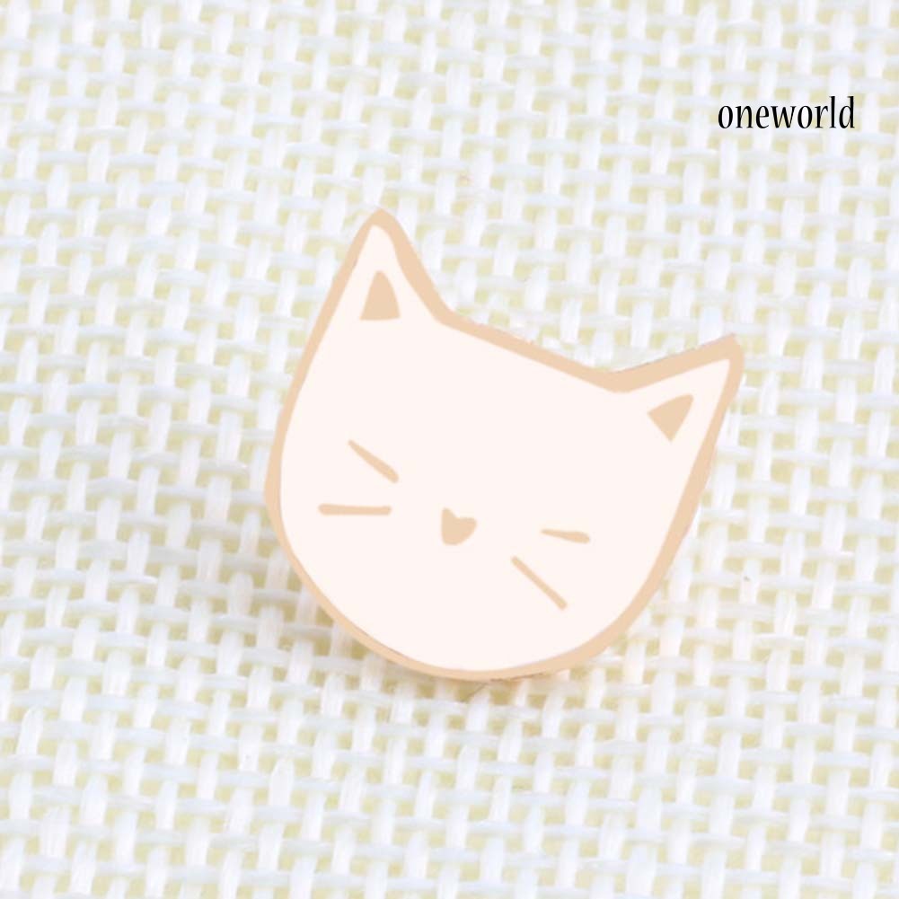 OW@ 2Pcs/Set Unisex Cartoon Cute Cats Animal Brooch Pin Jacket Badge Jewelry Gift