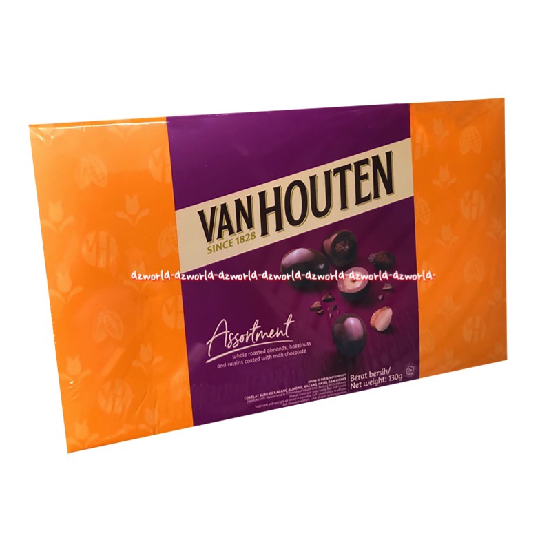 VanHouten Assortment Almond 130gr Cashew Coklat Bulat Kacang Van Houten Chocolate Van Houten