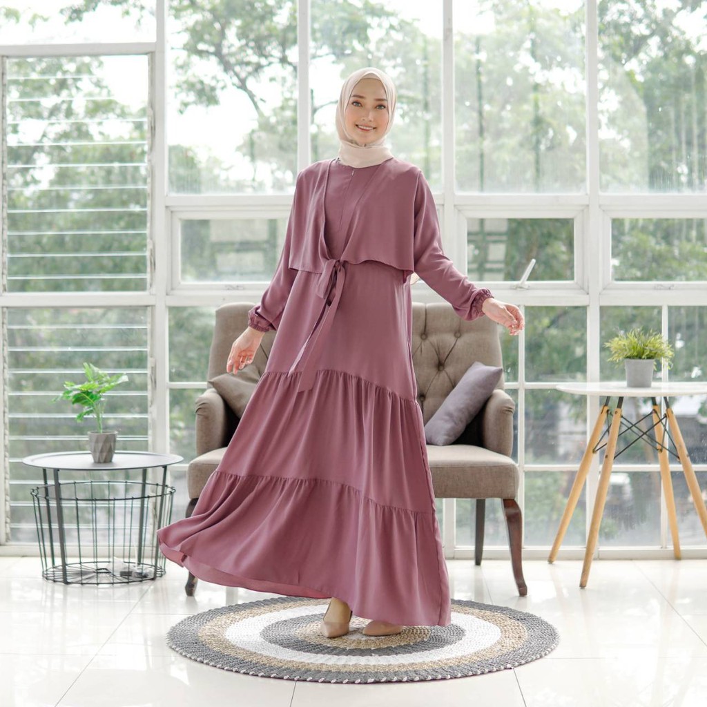 Caroline Maxi 2 Casual Dress  Fashion Muslim Baju Gamis Wanita Remaja Terbaru 2022 Midi Dress  Dress Kondangan OOTD Set Korean Style  Busui Friendly  Mini Dress Korea Gamis Muslimah Wanita Bisa COD  Abaya Polos Turkey Simple  Gamis Ruffle|