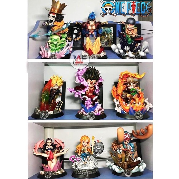 BEST SELLER STATUE ONE PIECE PT GK LUFFY ZORO USOPP NAMI FRANKY SANJI PREMIUM PVC HAPPY SHOPING