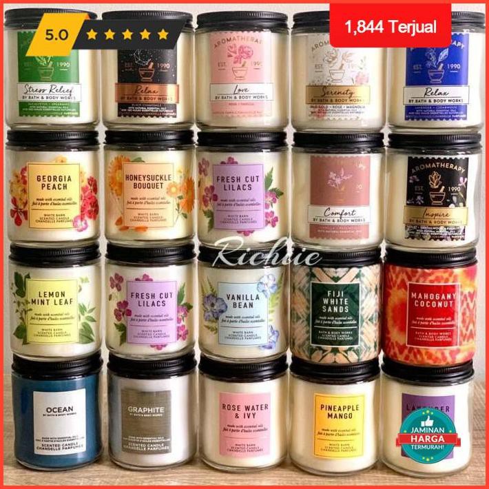 Dekorasi Rumah Bath Body Works (Bbw) 1-Wick Candle 7Oz - Graphite Premium