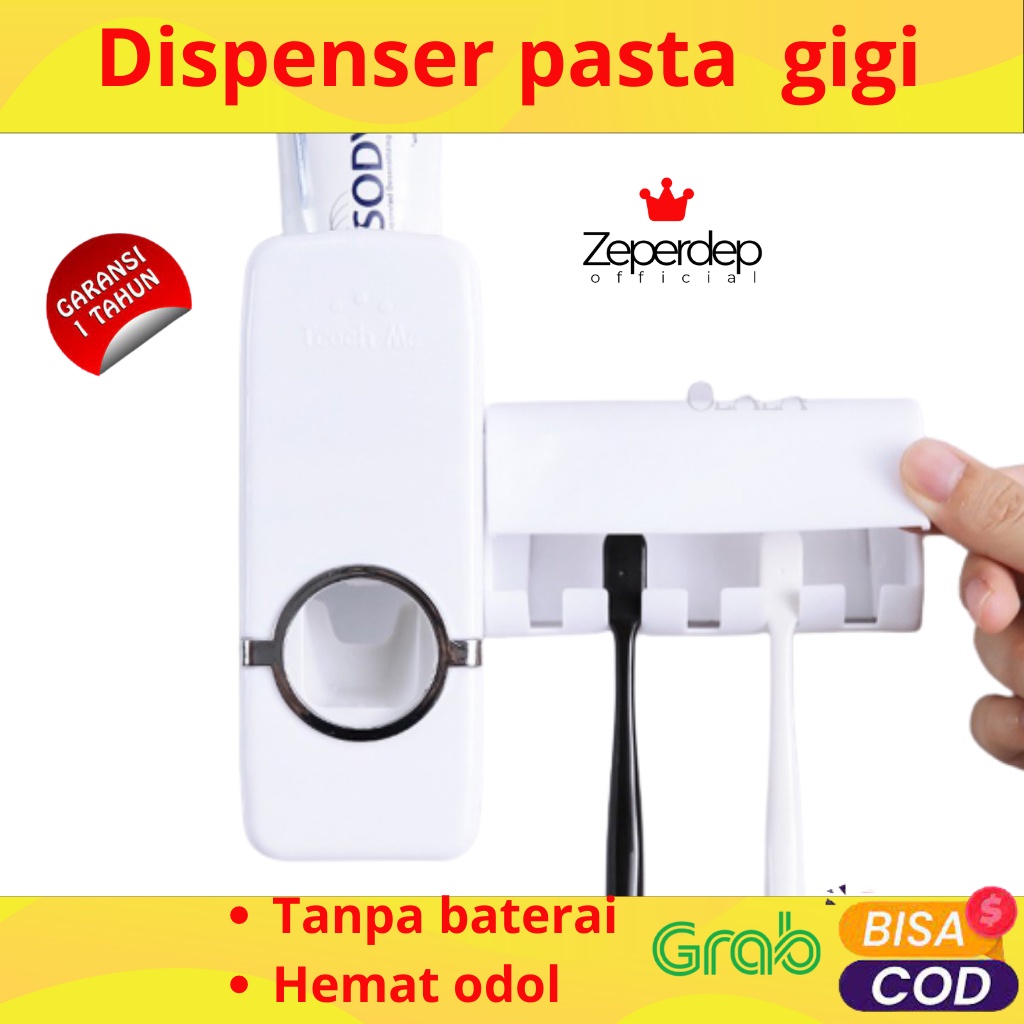 peralatan kamar mandi Dispenser pasta gigi odol dan paket sikat gigi set pepsodent tempat gantung al