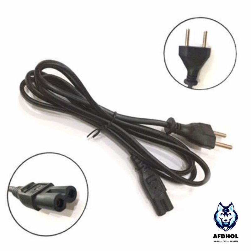 Kabel Cable Listrik Ac Adaptor Power Dua lubang Angka 8 Colokan Printer Epson Canon Hp Pc Computer