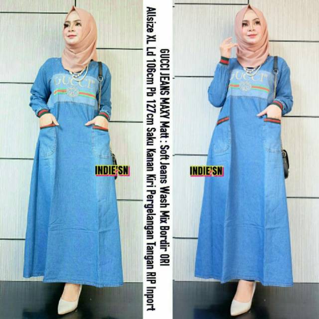 gucci jeans maxy dress Girls Muslim Casual
