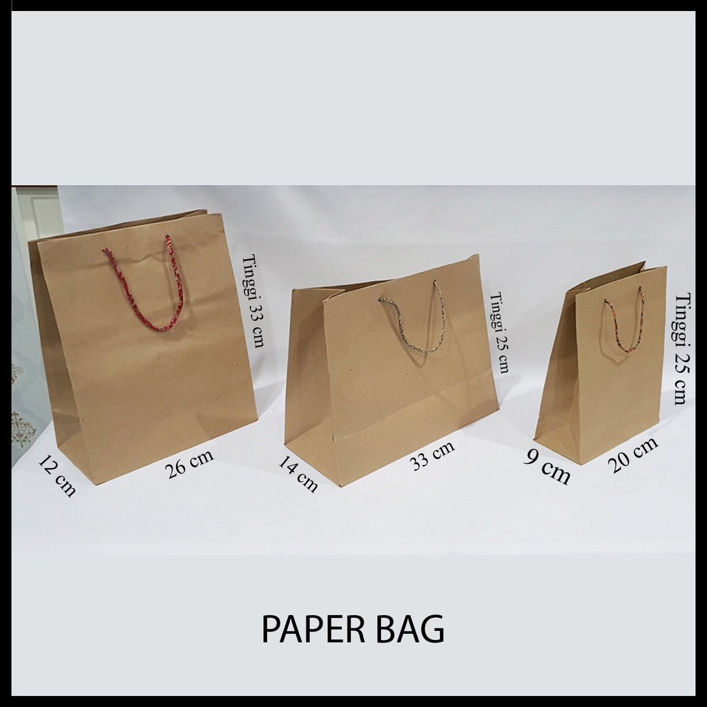 

Paper Bag Polos / Paperbag Craft Coklat / Goodybag / Tas Kertas
