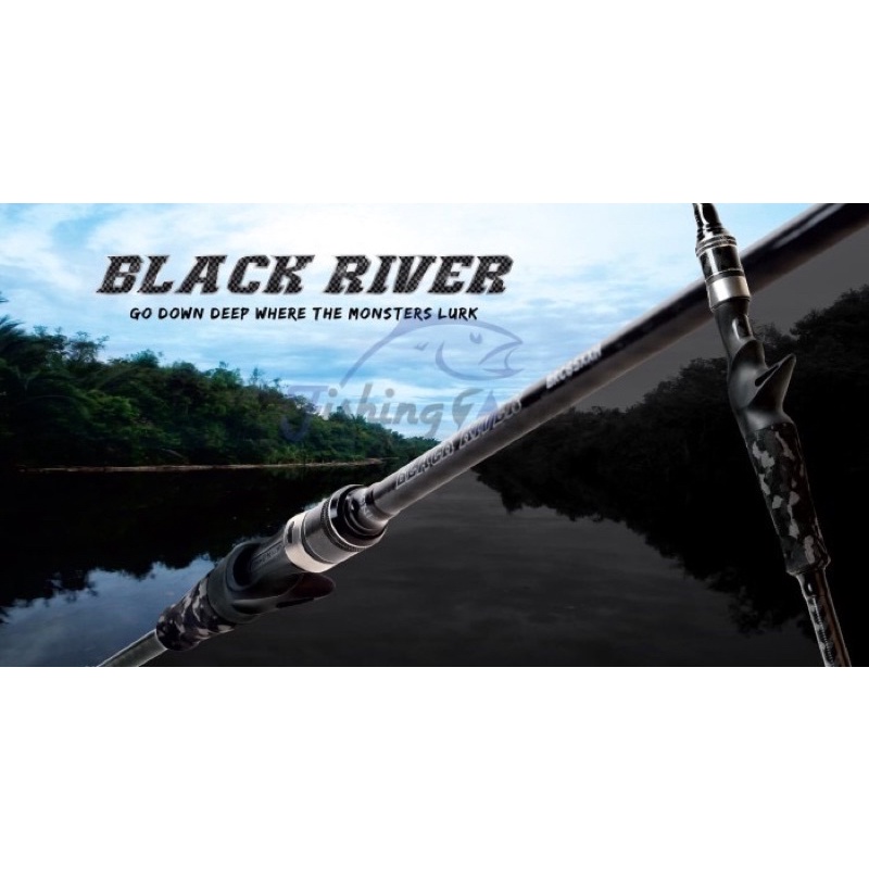 Bone BLACK RIVER Baitcasting Rod BRC 60H 62XH 65XXH 701XH (1 Section) | Joran Pancing Casting Terbai
