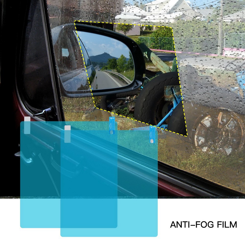 2 pcs sisi mobil, Film pelindung tahan air tahan hujan Rear View Film pelindung Rainproof film