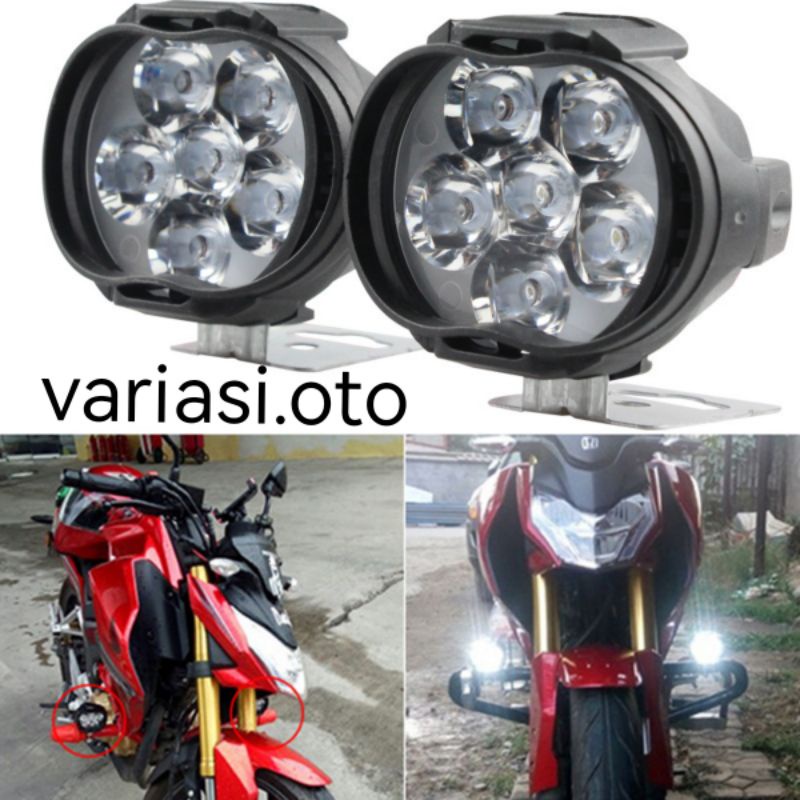 Lampu Tembak Sorot LED Motor 12 Volt Work Light Cree 6 Mata / 6 LED