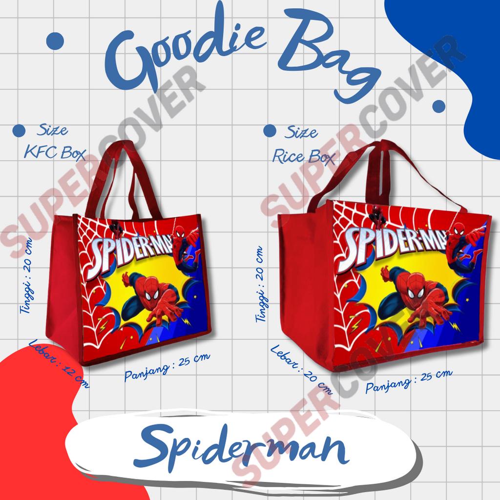 

Goodie Bag Gambar Kartun Karakter spyderman Warna merah Termurah Dan Terlaris Untuk Acara Ulang Tahun, Aqiqah, Sunatan Dan Lain lain.