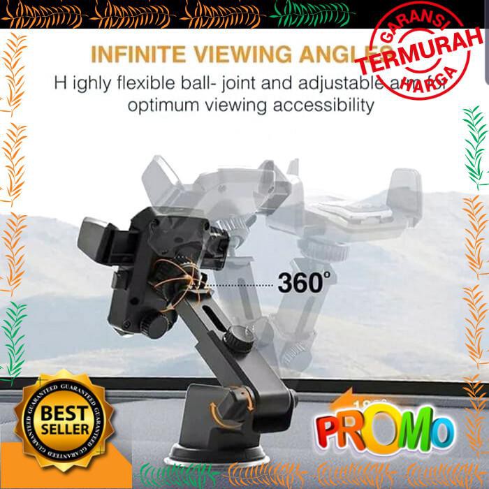 HOLDER HP MOBIL ROBOT CAR HOLDER DASHBOAD HOLDER GPS HOLDER JEPIT KACA