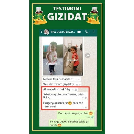 GIZIDAT Madu Alami Asli - Paket 3 Botol, Vitamin Penambah Nafsu Makan dan Penambah Berat Badan Anak