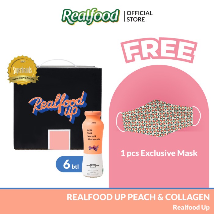 

(BISA COD) Realfood Up Beauty Minuman Sarang Burung Walet Peach + Kolagen 6 pcs