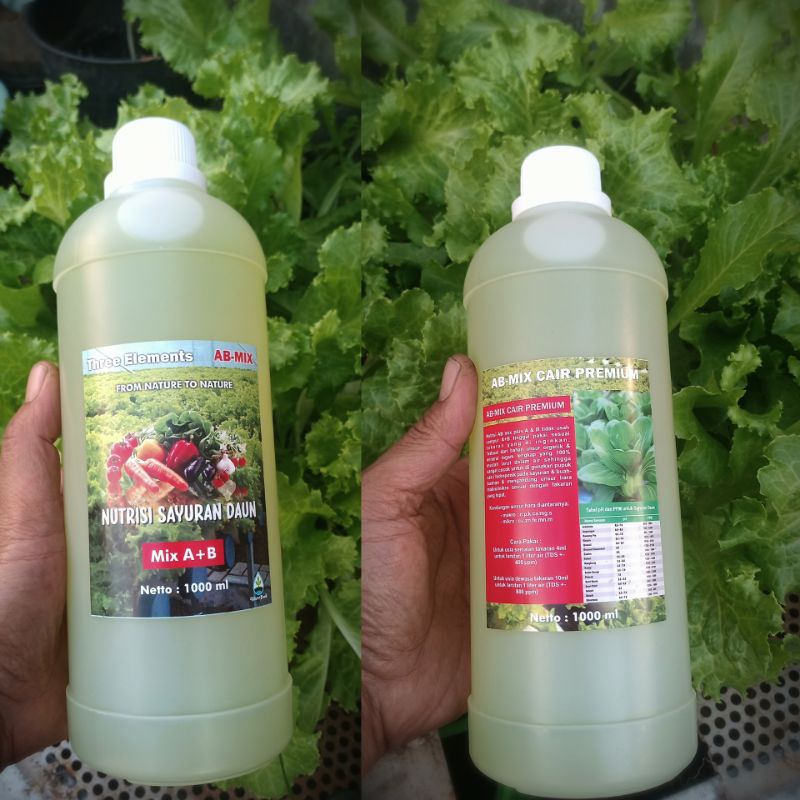 AB mix premium 1000 ml 1 liter pupuk Nutrisi Hidroponik sayuran untuk daun