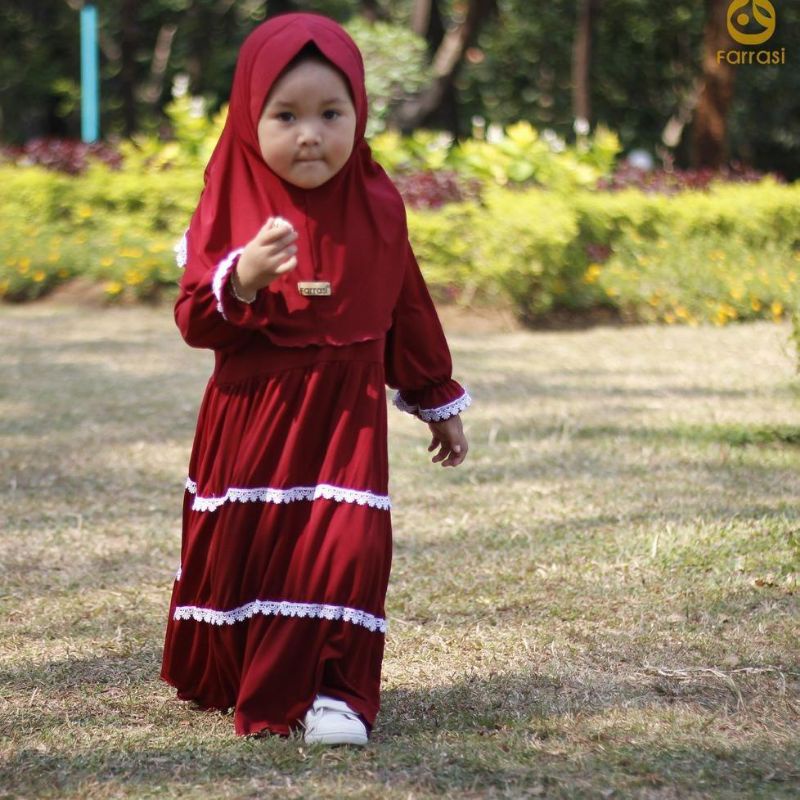 GAMIS ANAK KASILA RENDA SUSUN 1-8thn