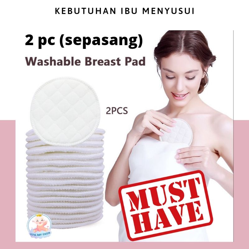 2 pc Tebal 6 Layer Bantalan Asi Breast Pad Ibu Menyusui Nyaman