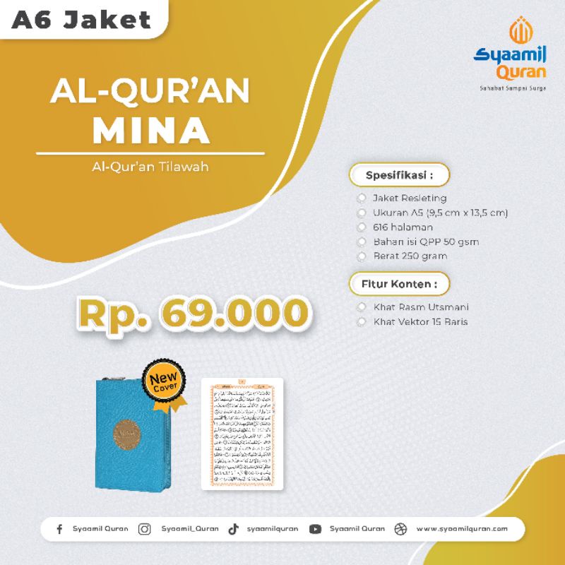 Syaamil Quran Tilawah Mina A6 Jaket