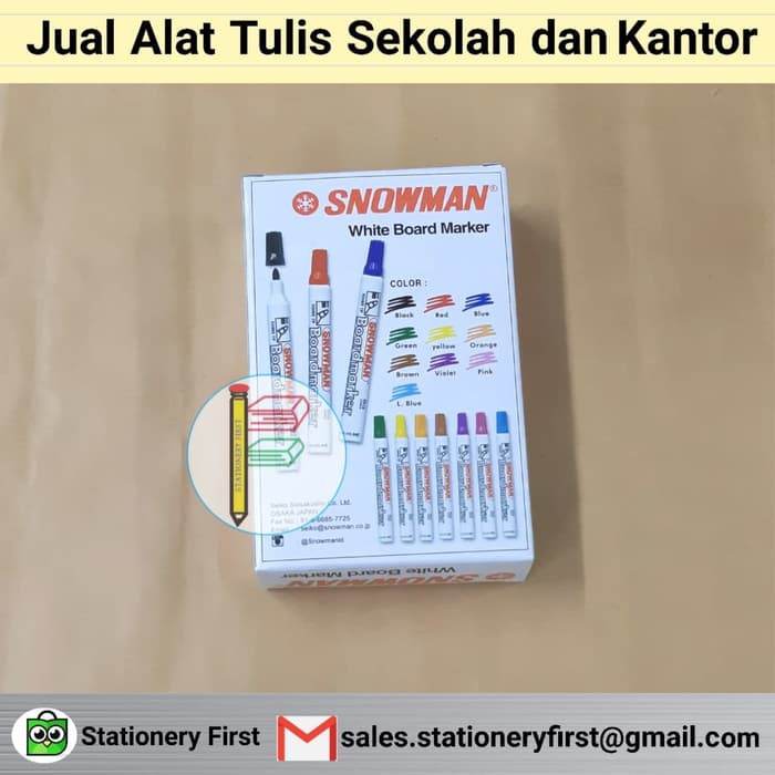 

OPEN SALE SPIDOL WHITE BOARD PAPAN TULIS KACA SNOWMAN BG-12 HITAM BLACK ECER