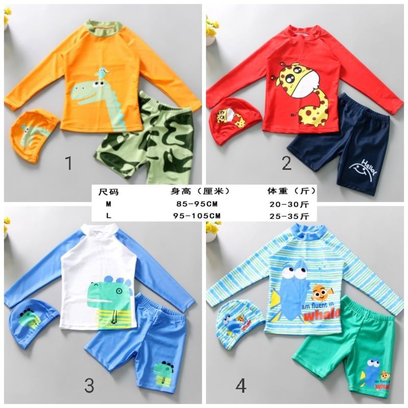 baju renang anak motif dino/ baju renang import anak surfing