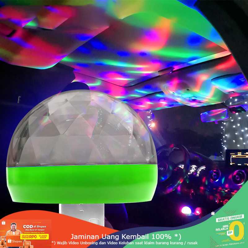 (BISA COD) RVOSTR Magic Ball Lampu LED RGB USB Atmospere DJ Light Sound Control