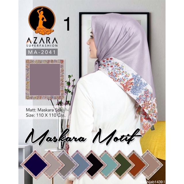 Azara Maksmara Motif Laser cut Jilbab Azzara Jilbab Segi Empat Motif Square Termurah Terlaris-Maksmara 1(min.10)