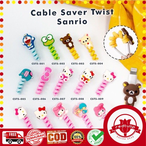 Cable Saver Karakter / Penjepit Kabel Spiral / Pelindung Ujung Kabel